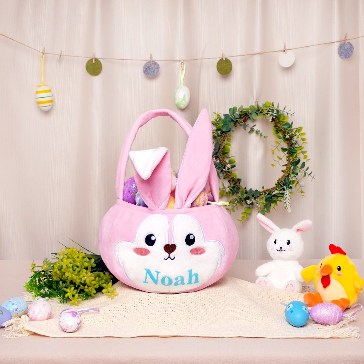 GEX Personalized Easter Bunny Basket with Name - GexWorldwide