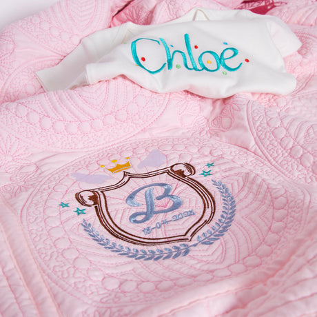 GEX Personalized Embroidered Baby Blanket with Name for New Mom Baby Shower Gift - GexWorldwide