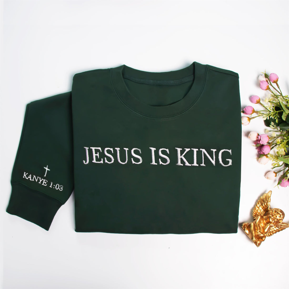 GEX Personalized Embroidered Christian Sweatshirts with GOD IS GOOD - GexWorldwide