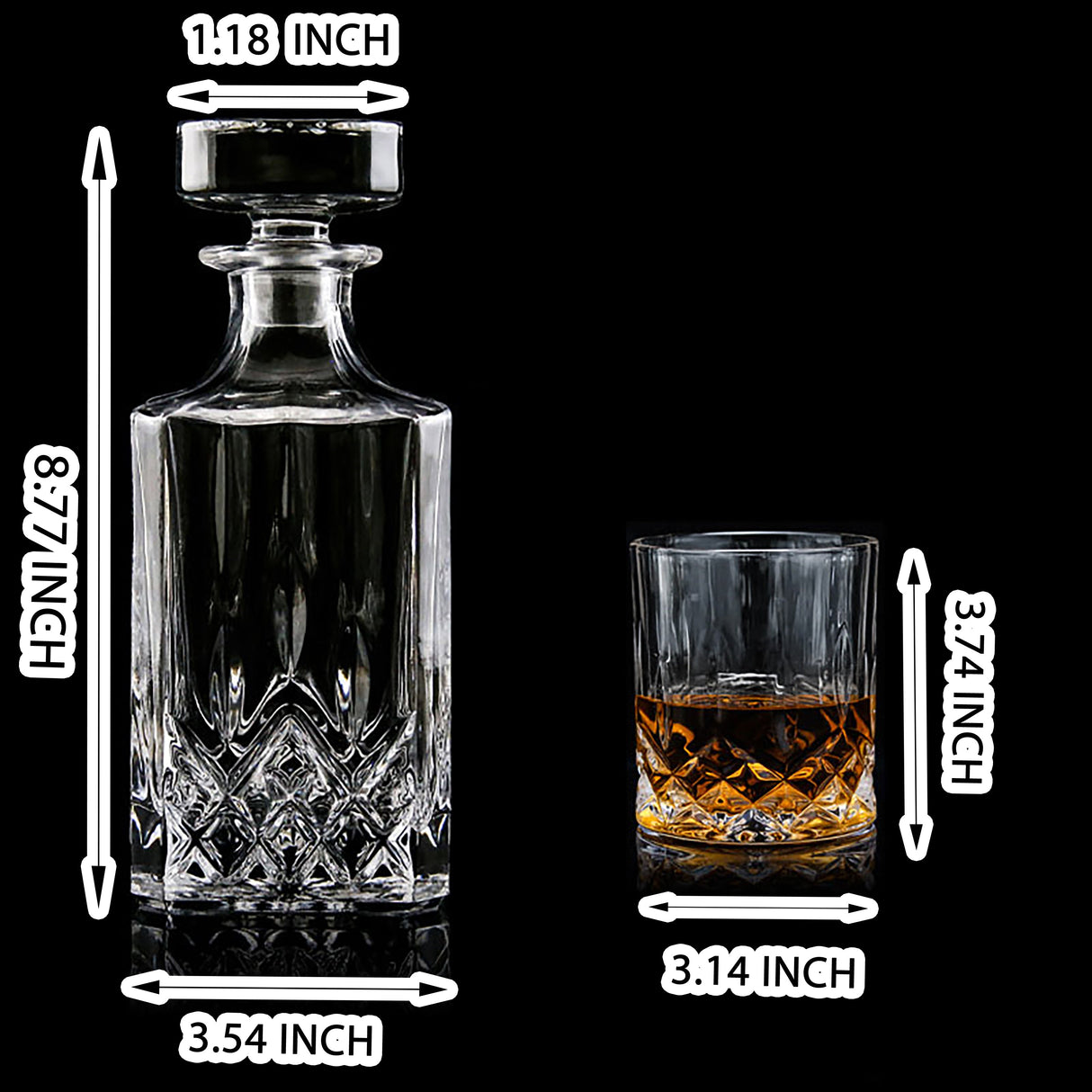 GEX Personalized Engrave Whiskey Decanter Set - GexWorldwide