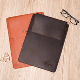 GEX Personalized Engraved Brown Cowhide Laptop Sleeve - GexWorldwide