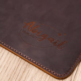 GEX Personalized Engraved Brown Cowhide Laptop Sleeve - GexWorldwide