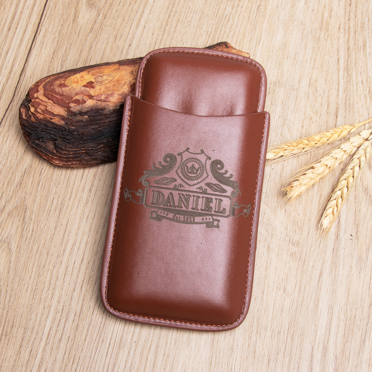 GEX Personalized Engraved Leather Cigar Case - GexWorldwide