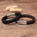 GEX Personalized Engraving Leather Bracelet Jewelry for Men - GexWorldwide