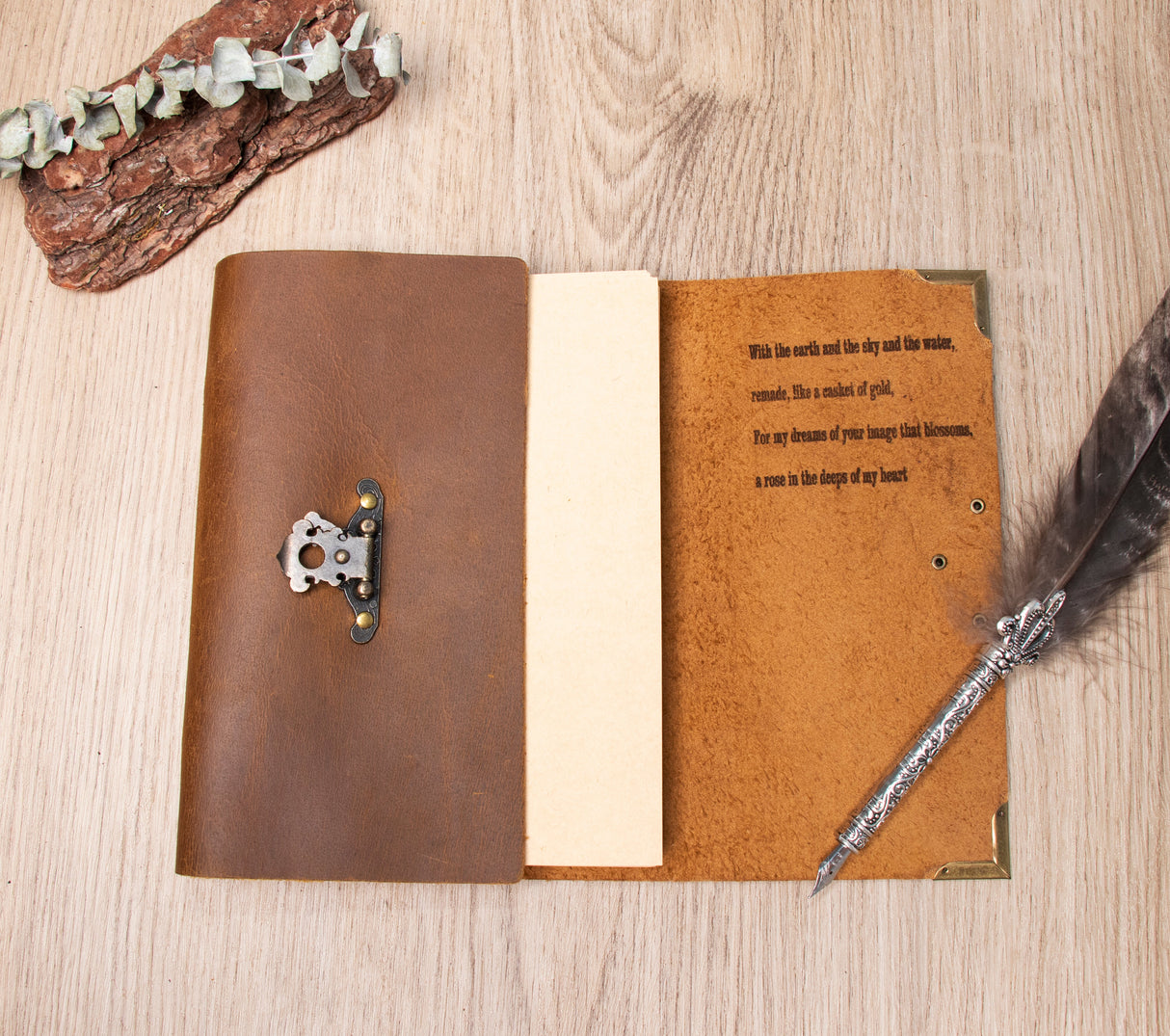 GEX Personalized Genuine Leather Journal Engrave Leather Notebook - GexWorldwide