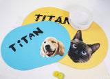 GEX Personalized Pet Bowl Mat with Pet Photo Placemat - GexWorldwide