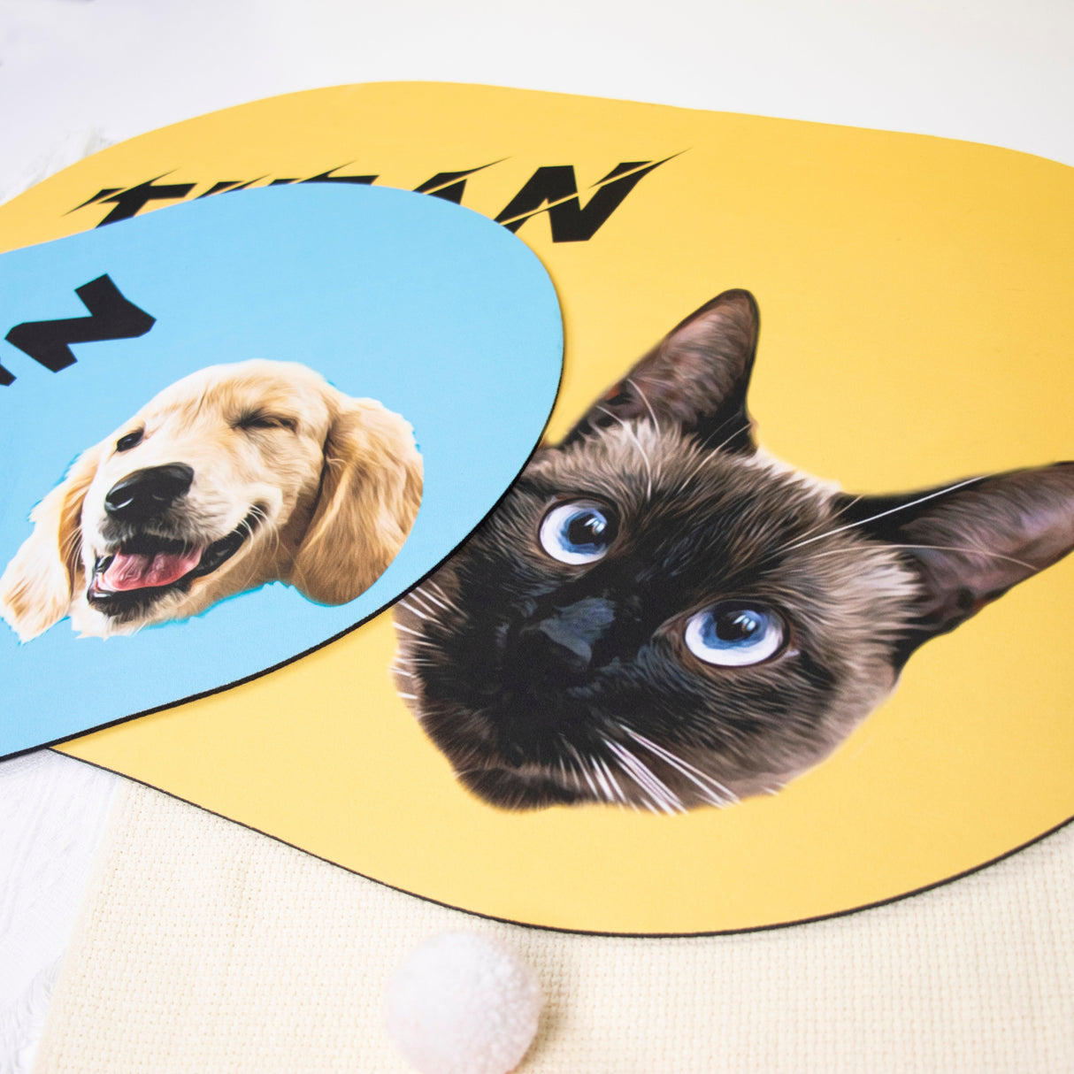 GEX Personalized Pet Bowl Mat with Pet Photo Placemat - GexWorldwide