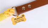 GEX Personalized Pet Collar and Leash Set for Dog with Name - GexWorldwide