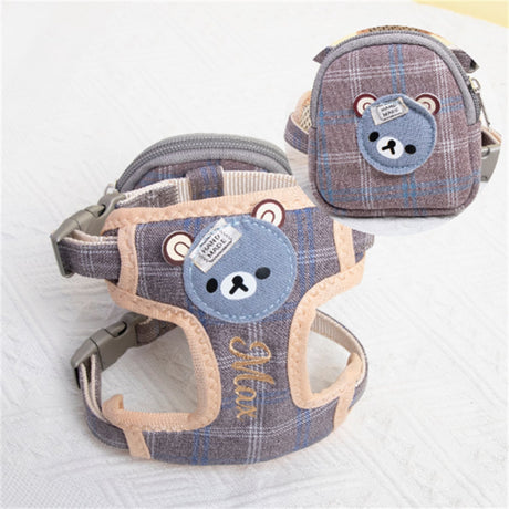 GEX Personalized Pet Harness Set for Small Dog Embroidery Name - GexWorldwide