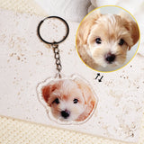 GEX Personalized Pet Photo Key Chain Pet Portrait Shaped Memorial Gift - GexWorldwide