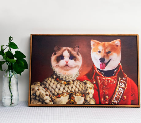 Gex Personalized Pet Portrait Regal Royal Dog Canvas Painting Photo Gift - GexWorldwide