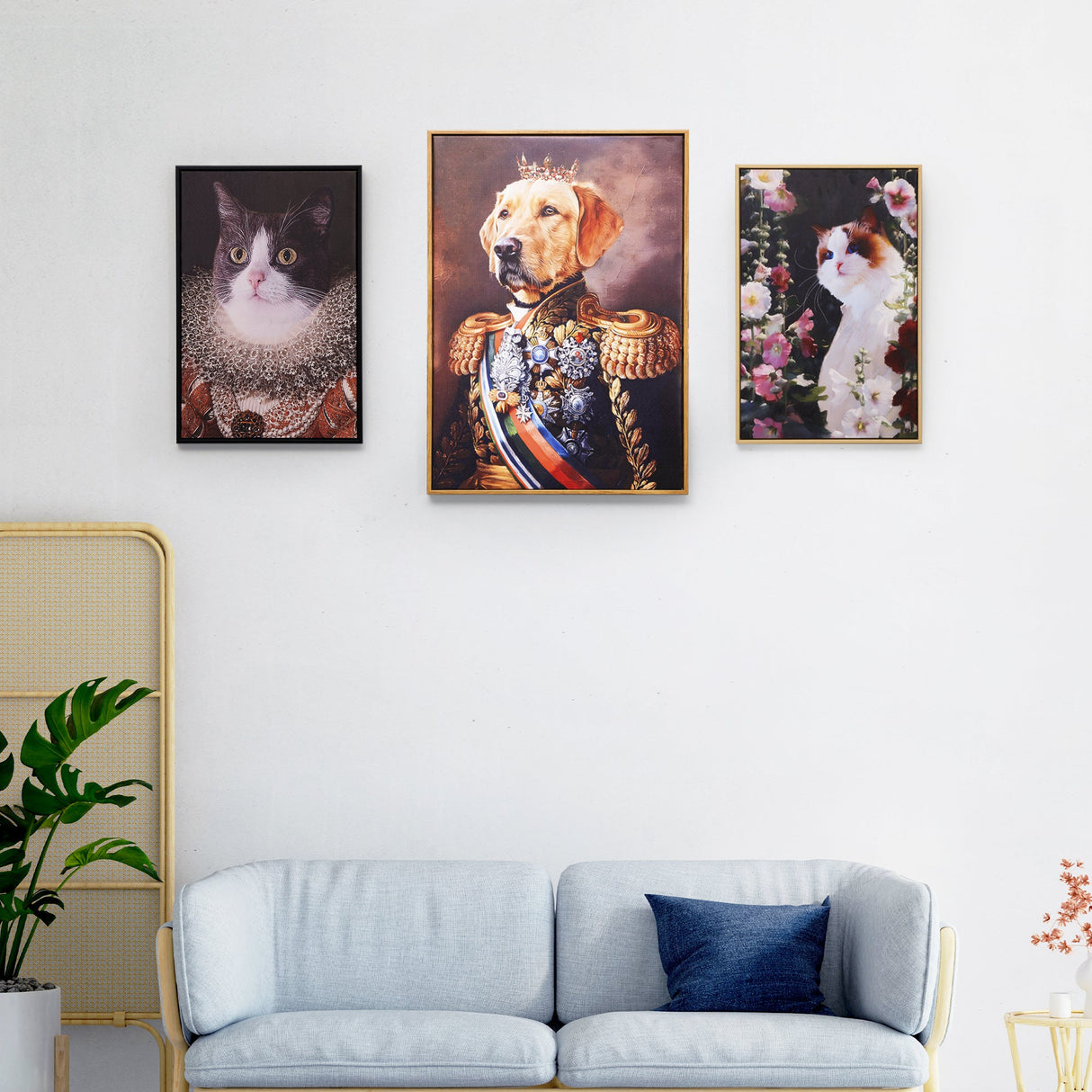 Gex Personalized Pet Portrait Regal Royal Dog Canvas Painting Photo Gift - GexWorldwide
