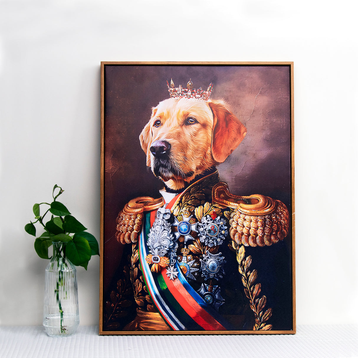 Gex Personalized Pet Portrait Regal Royal Dog Canvas Painting Photo Gift - GexWorldwide