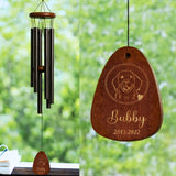 GEX Personalized Pet Wind Chime Engrave Pet Name Memorial Wind Chime - GexWorldwide