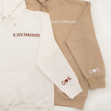 GEX Personalized Roman numerals Couple's Hoodies - GexWorldwide