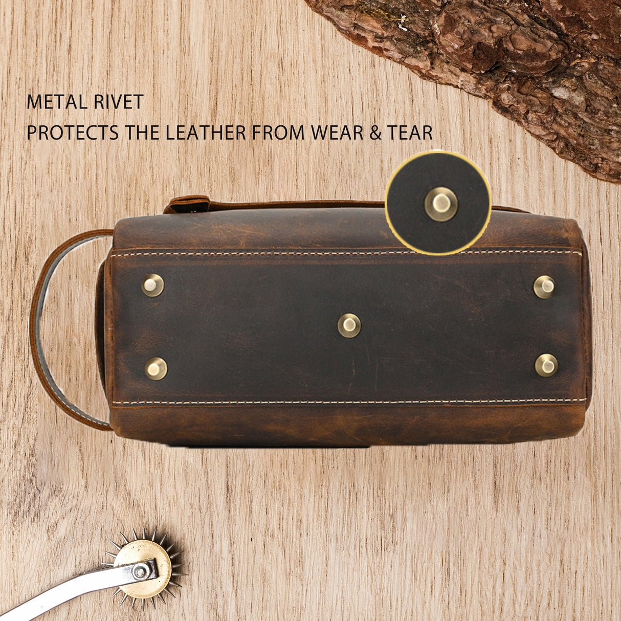 GEX Personalized Waterproof Leather Toiletry Bag - GexWorldwide