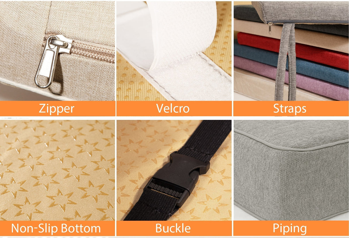 GEX Printed Linen Custom Size Bench Cushion Pads 70D High-Resilience Foam - GexWorldwide