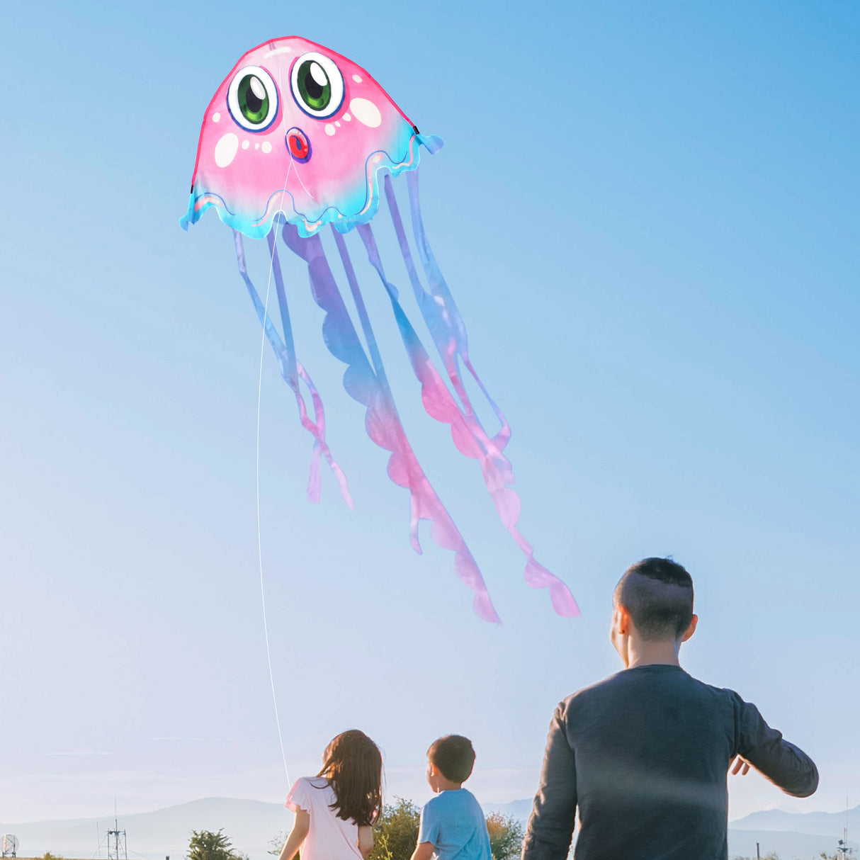 JEKOSEN Large Jellyfish Kite Easy to Fly Single String Suitable for Kids Toddlers Adults Beach Park Outdoor Activities - GexWorldwide