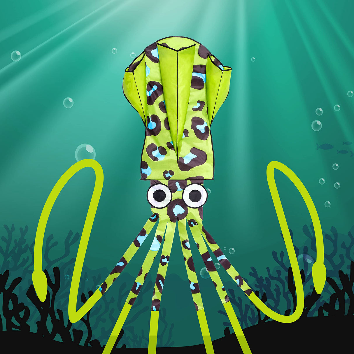 JEKOSEN Octopus Squid Huge Kite, with Total Length of 242" Easy to Fly Suitable for Children and Adults Beach Park Activities - GexWorldwide