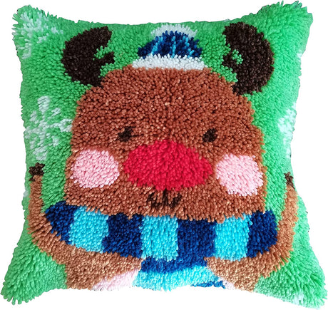 Latch Hook Kits Pillowcase Bear 16.5*16.5 in - GexWorldwide