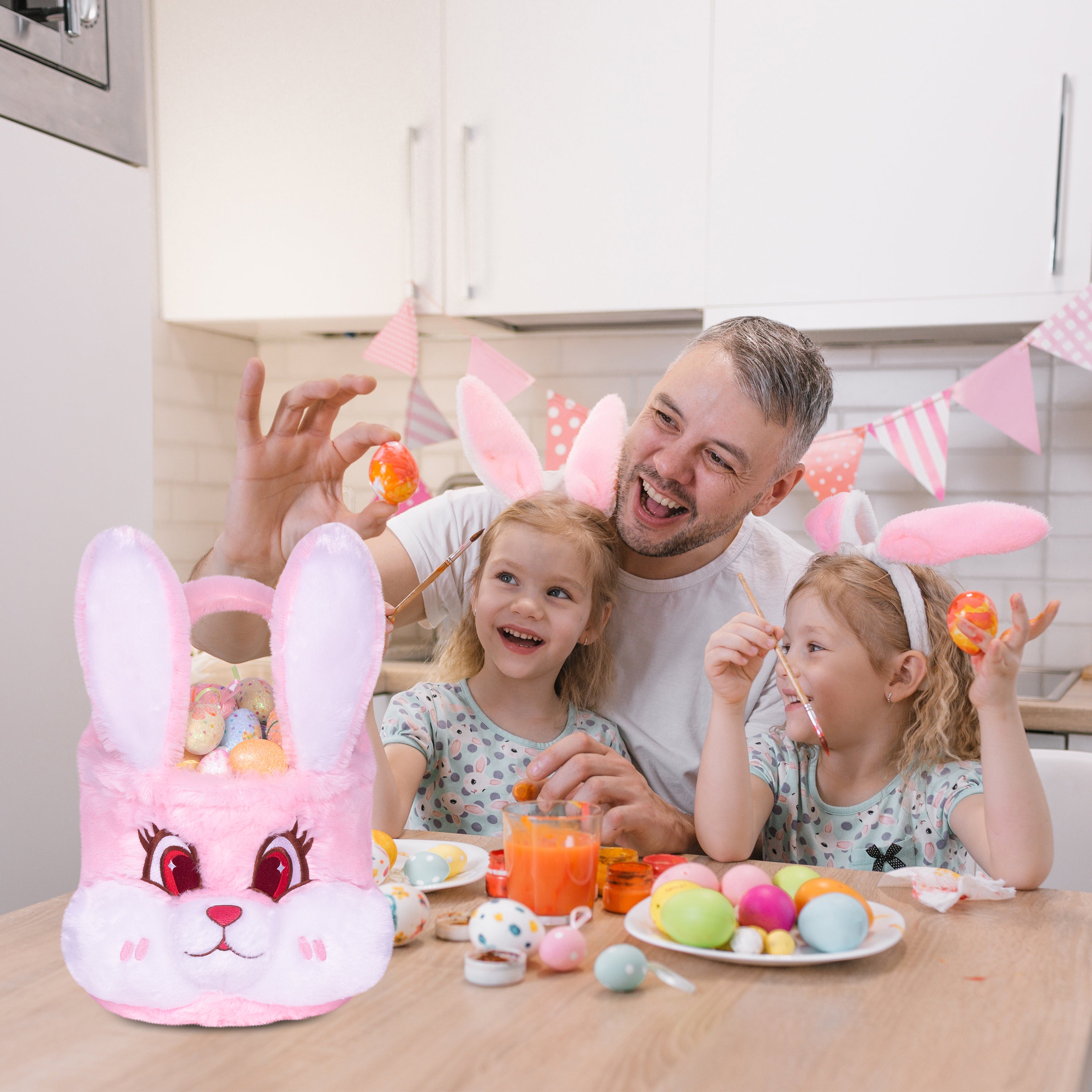LUBOT 3D Cute Plush Bunny Easter Basket for Kids – GexWorldwide