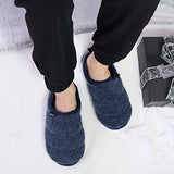 LUBOT Men's House Slippers Comfortable Fuzzy Polar Fleece Anti-Slip Indoor Shoes - GexWorldwide
