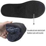 LUBOT Men's House Slippers Comfortable Fuzzy Polar Fleece Anti-Slip Indoor Shoes - GexWorldwide