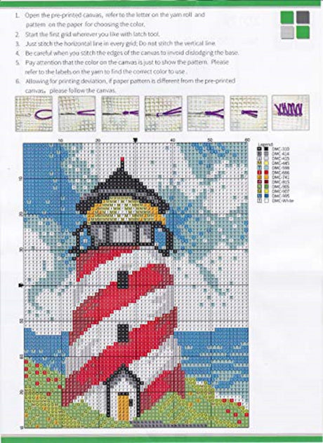 LUBOT Multi Style Latch Hook Kits Rug Printed Canvas Pattern Handicraft Making Kits DIY - GexWorldwide