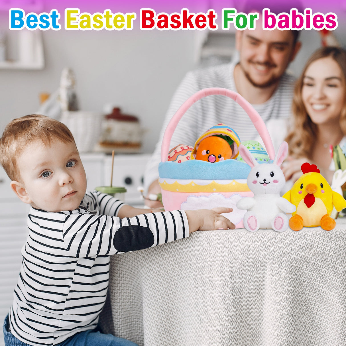 LUBOT Toy Set Bunny Easter Basket for Kids - GexWorldwide