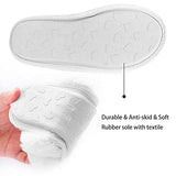 LUBOT White Women's Cross Fuzzy Slippers Plush Faux Fur Lined Anti-Slip Indoor Shoes - GexWorldwide