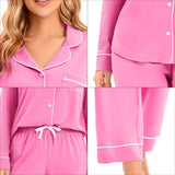 LUBOT Women’s Pajamas Two-piece PJ Set Cotton Lounge Set Long Sleeve - GexWorldwide