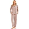 LUBOT Women’s Pajamas Two-piece PJ Set Cotton Lounge Set Long Sleeve - GexWorldwide