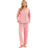 LUBOT Women’s Pajamas Two-piece PJ Set Cotton Lounge Set Long Sleeve - GexWorldwide