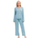 LUBOT Women’s Pajamas Two-piece PJ Set Modal Lounge Set Long Sleeve - GexWorldwide