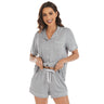 LUBOT Women’s Pajamas Two-piece PJ Set Modal Lounge Set Short Sleeve - GexWorldwide