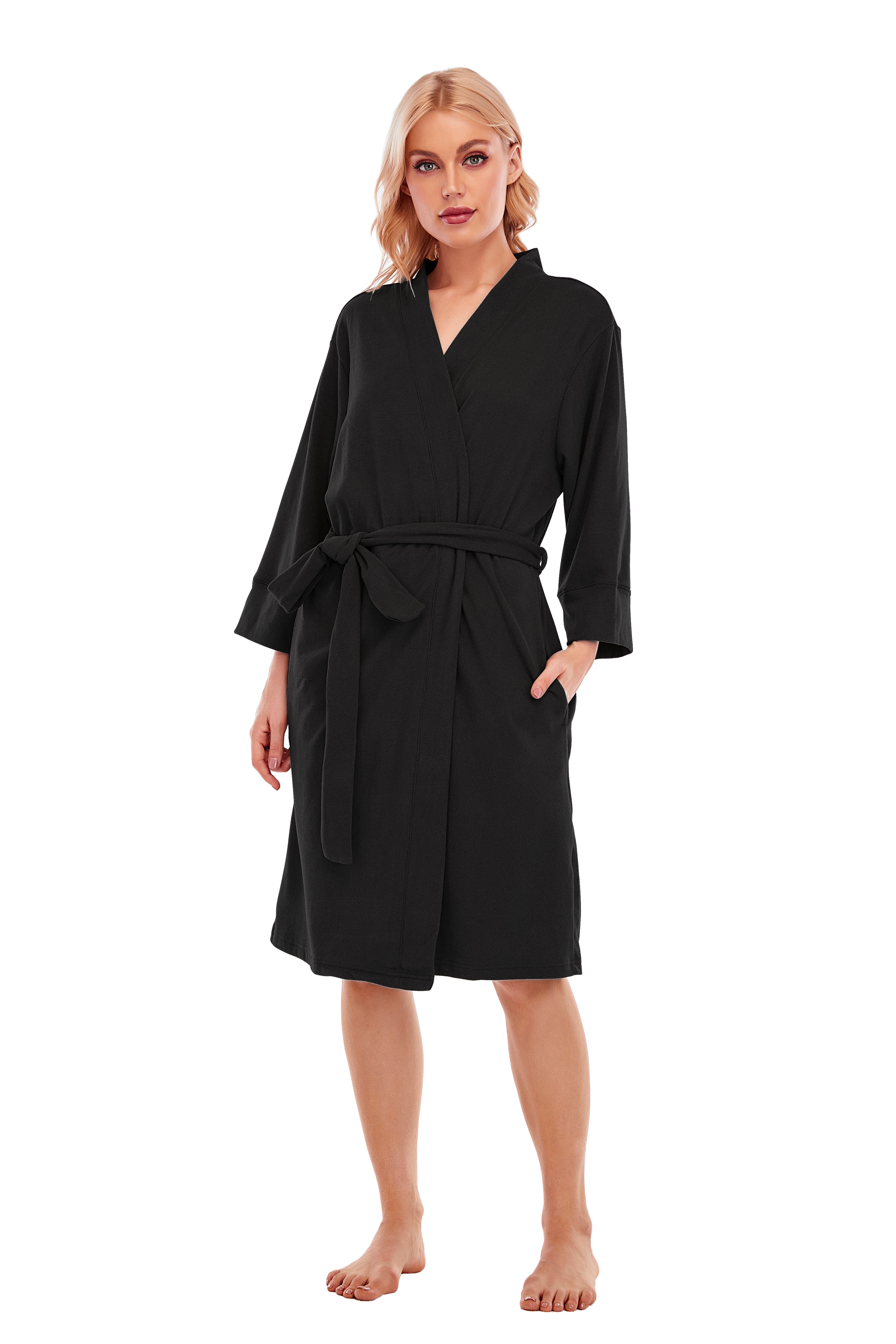 LUBOT Women's Robes Bathrobe Lightweight Microfleece Loungewear