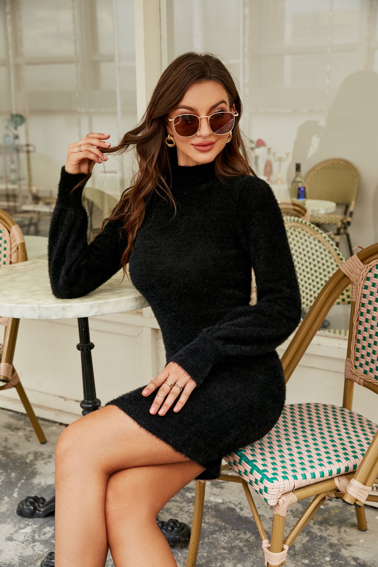 LUBOT Women's Sweater Dress - Stylish Knit for Effortless Elegance and Comfort Pullover Dress - GexWorldwide