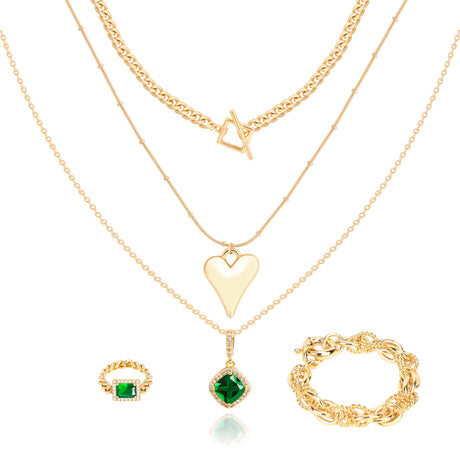 Natural Green Zircon Versatile Jewelry Set - GexWorldwide