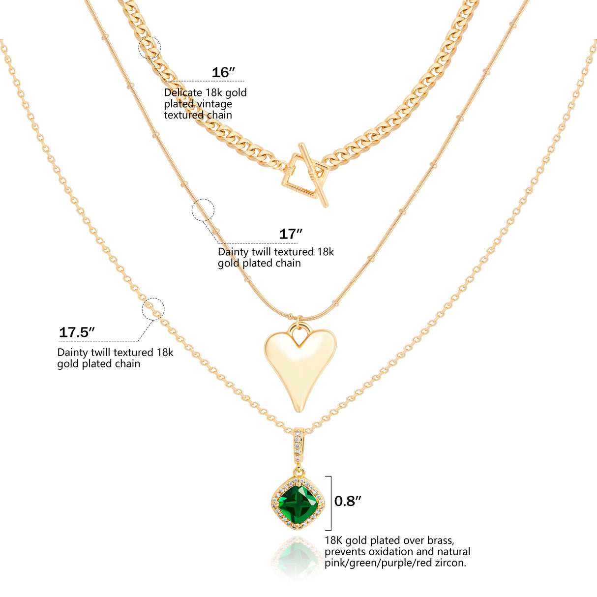 Natural Green Zircon Versatile Jewelry Set - GexWorldwide