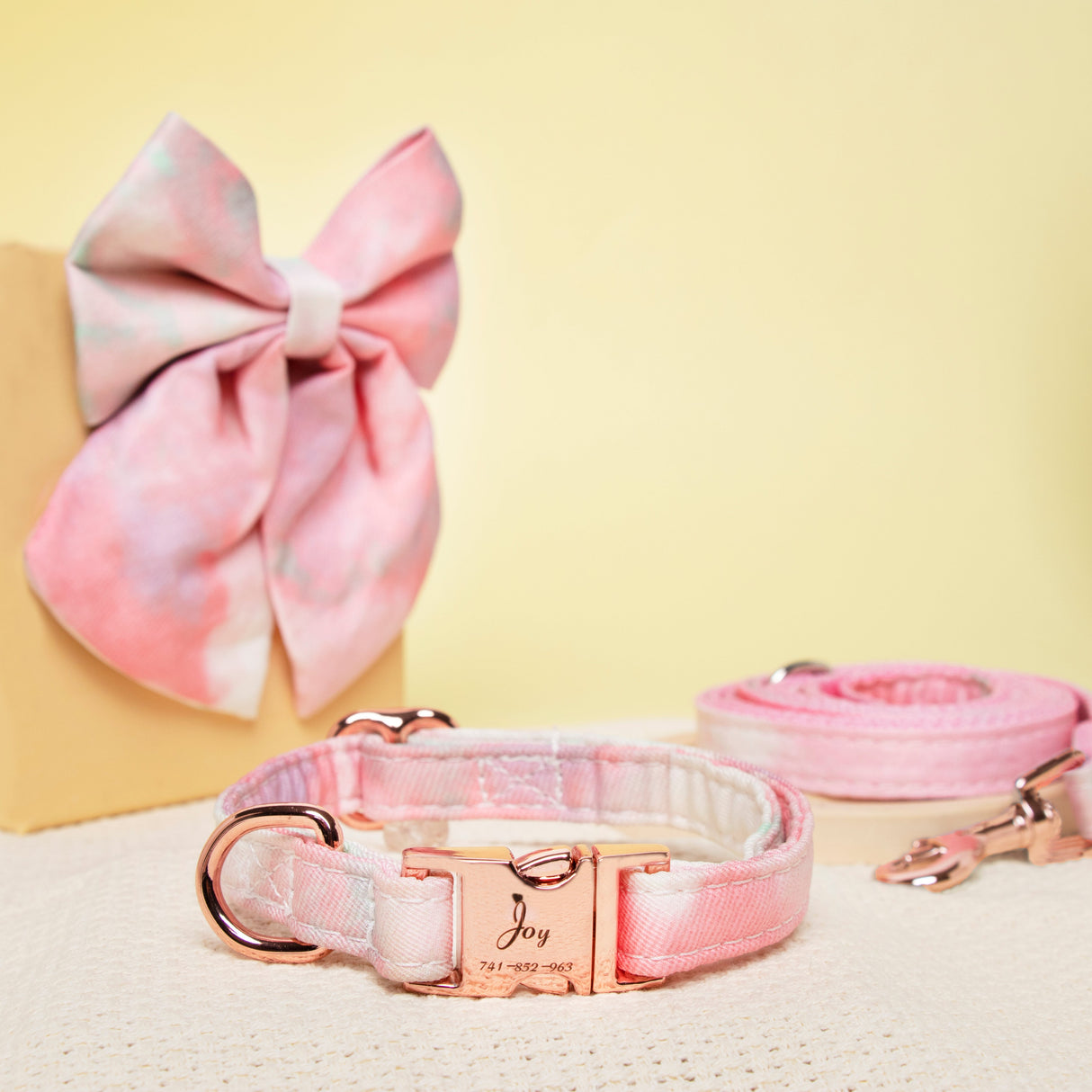 Personalized Dog Collar Girl Dog Bow Collar - GexWorldwide