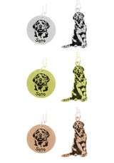Personalized Dog Portrait Memorial Necklace Engraved Pet Photo Jewelry - GexWorldwide