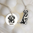 Personalized Dog Portrait Memorial Necklace Engraved Pet Photo Jewelry - GexWorldwide