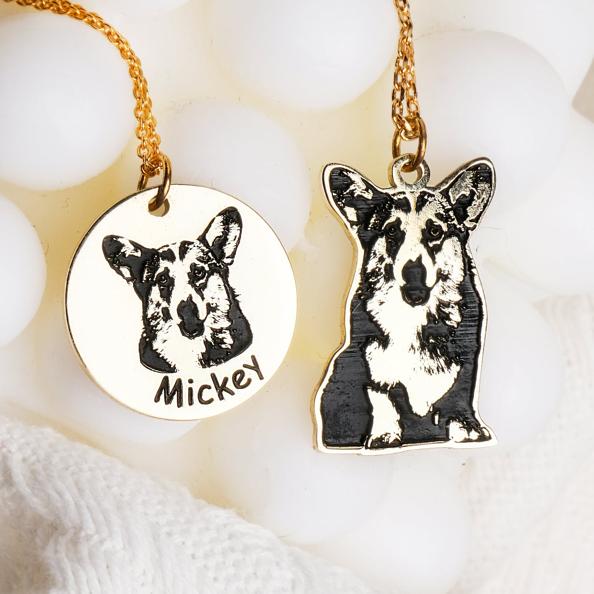 Personalized Dog Portrait Memorial Necklace Engraved Pet Photo Jewelry - GexWorldwide
