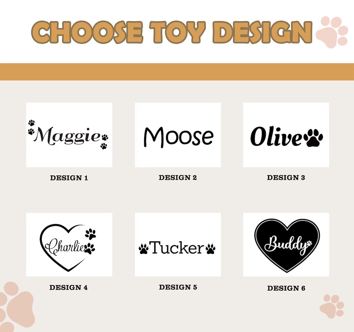 Personalized Dog Toy with Name Embroidered Pet Toy - GexWorldwide