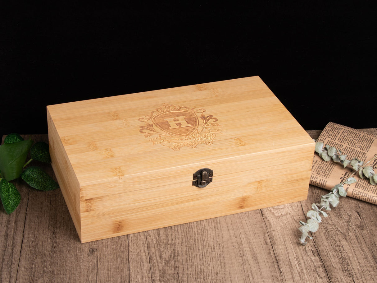 Personalized Engraved Wooden Tea Storage Box - GexWorldwide