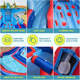 Shark Inflatable Water Slide for Kids Easy to Inflate Large Swimming Pool Outdoor Fun Bouncing House - GexWorldwide