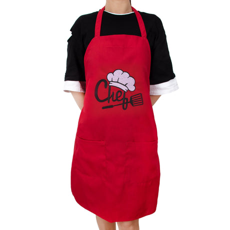 SINUOLIN Embroidered Apron with Pocket Cooking Apron for Men and Women - GexWorldwide