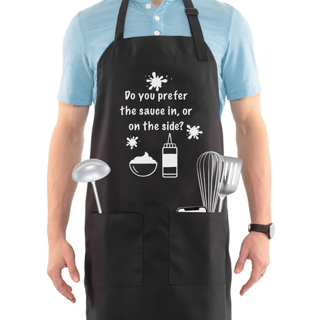 SINUOLIN Hot Stamping Apron with Pocket Cooking Apron for Men and Women Thanksgiving - GexWorldwide