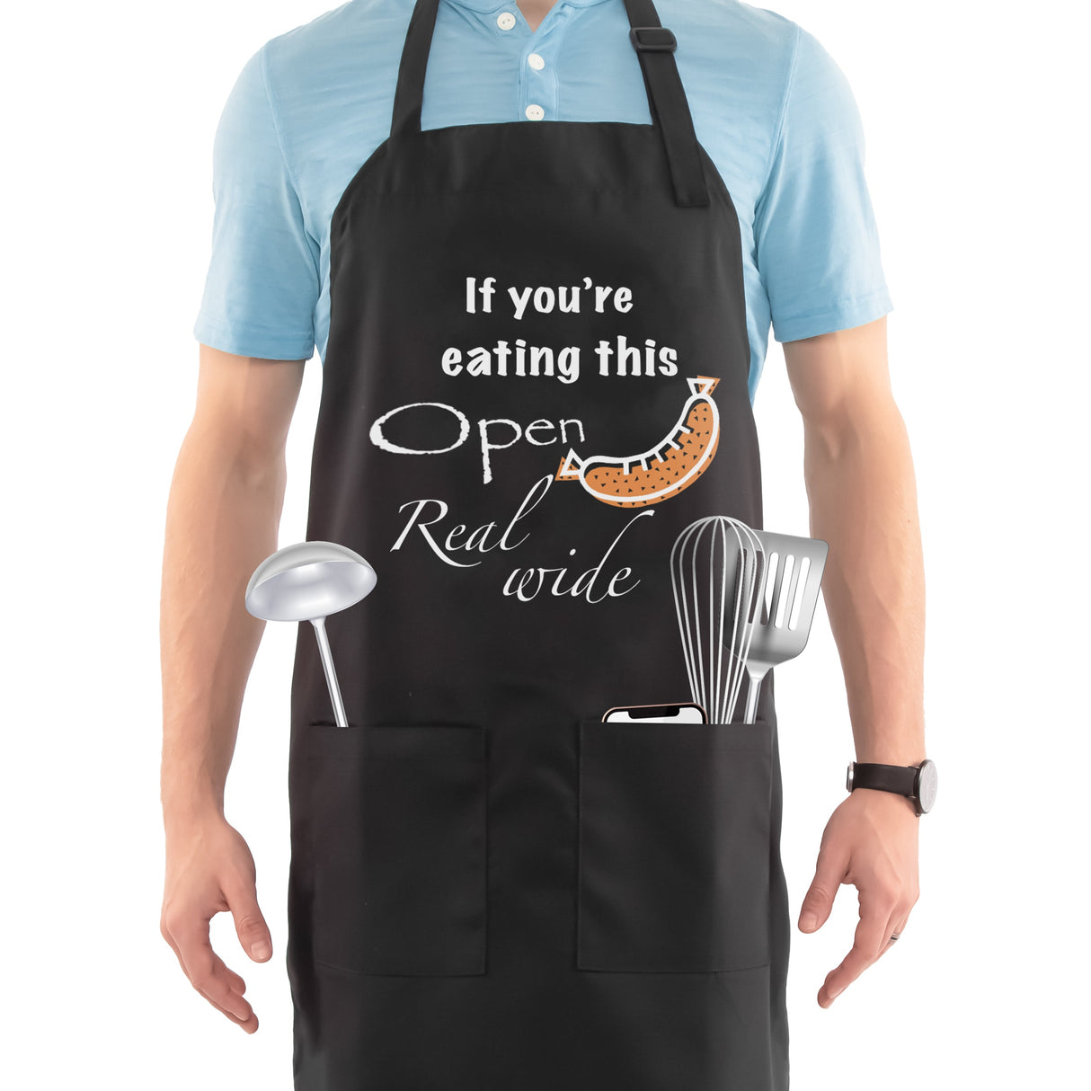 SINUOLIN Hot Stamping Apron with Pocket Cooking Apron for Men and Women Thanksgiving - GexWorldwide