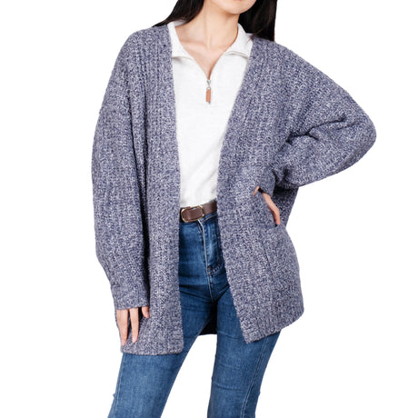 Women's Cardigan Sweater Oversized Cable Chunky Knit Coat Gray - GexWorldwide